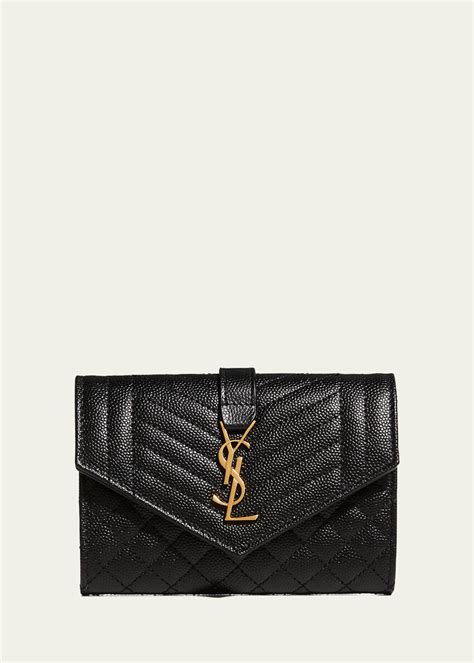 envelope small YSL flap wallet